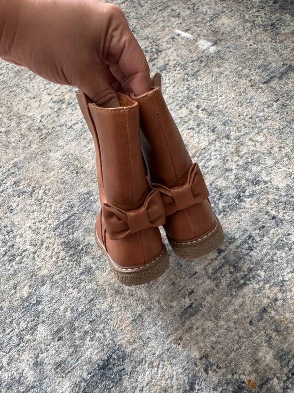 Cat & Jack Kids Tan Zip Mid-Calf Boots